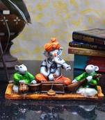 Lord Ganesha playing Harmonium with 2 Rats