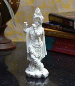 Pure White Statue of Lord Krishna