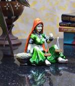 Rajasthani Lady Statue with Weighing Scale