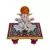 Lord Ganesha with Crown on Marble Chowki