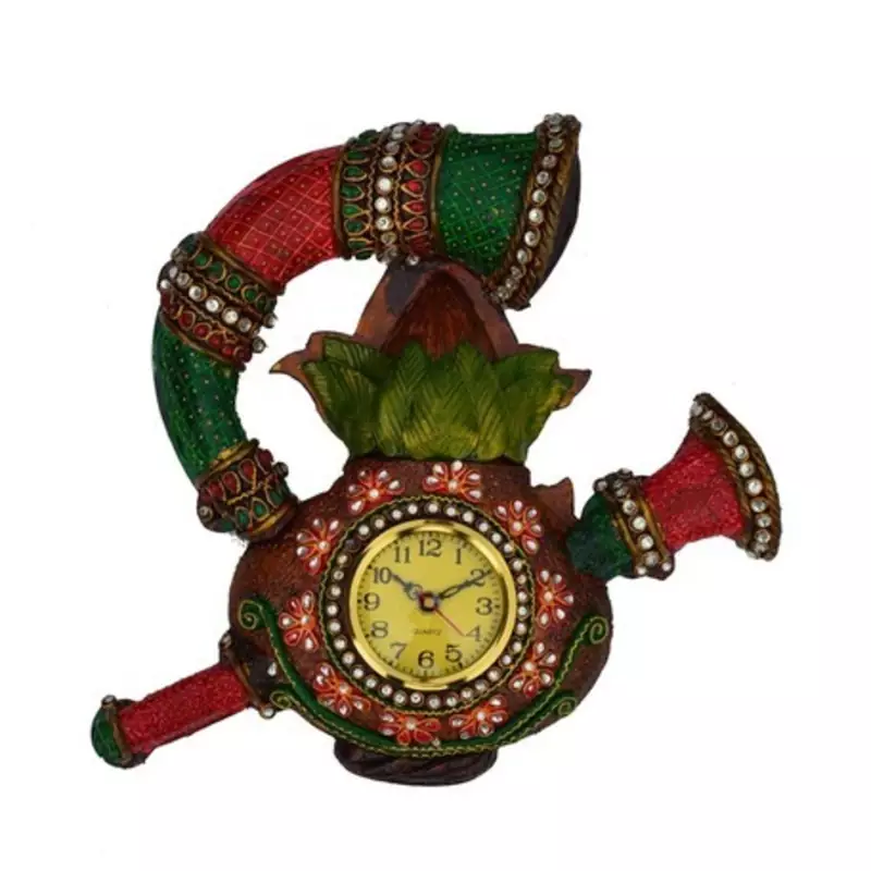 Papier-Mache Shenai Wall Clock