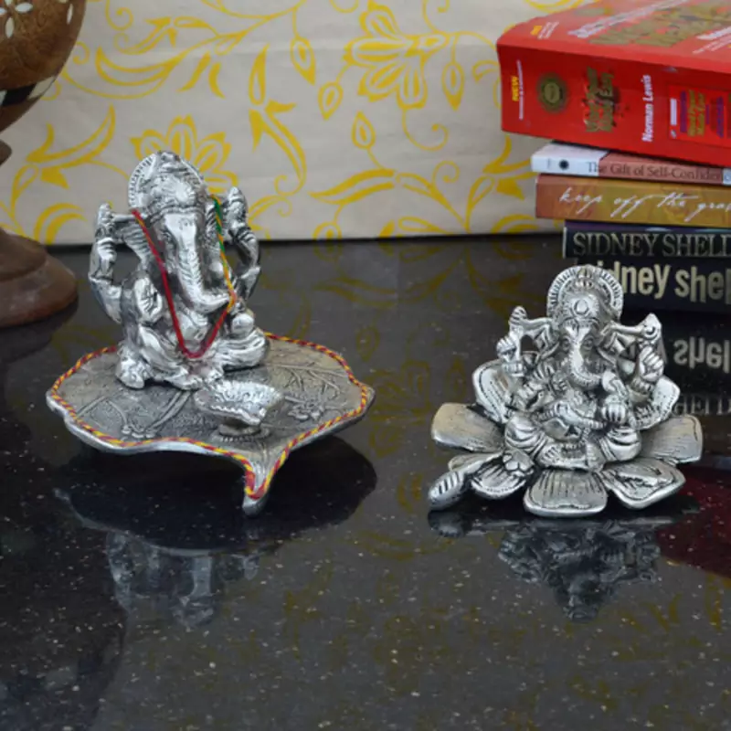 Set of 2 Lord Ganesha Statues