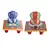 Set of 2 Lord Ganesha Marble Chowkis