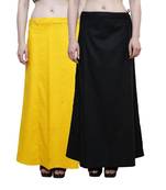 Women Multi Colour Pure Cotton Inskirt Saree petticoats set of 2pec. and Free Peacock Saree Brotch Pin worth150 Rs.