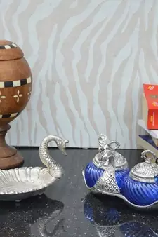 Combo of Crystal Mouth Freshner Container and Duck Dryfruit Tray