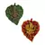 Combo of Lord Ganesha on Green and Red Leaf