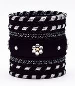 Handcrafted black silk thread bangle  (17 pcs)