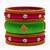 For women and girls multicolour silk thread bangle (11 pcs)