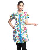 Multicolor Printed Cotton Stitched Kurti 