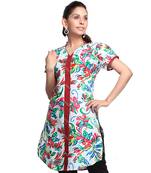 Multicolor Printed Cotton Stitched Kurti 