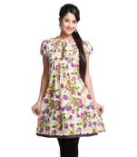 Multicolor Printed Cotton Stitched Kurti 