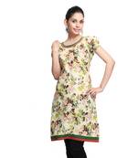 Multicolor Printed Cotton Stitched Kurti 