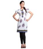 Multicolor Printed Cotton Stitched Kurti 