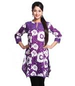 Multicolor Printed Cotton Stitched Kurti 
