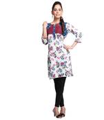 Multicolor Printed Cotton Stitched Kurti 