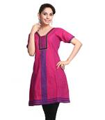 Multicolor Printed Cotton Stitched Kurti 