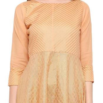 Peach  chanderi ethnic-kurtis 5