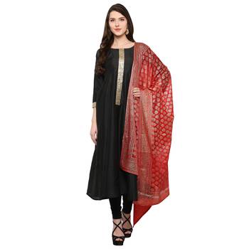 Black  silk ethnic-kurtis 1