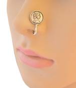 Oxidized Metal Nose Pin   Coin Shape
