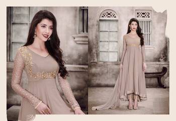 Multicolor embroidered georgette salwar with dupatta 1