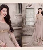 Multicolor embroidered georgette salwar with dupatta