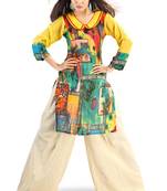 Multi colour Georgette Kurti Containing Digital Print