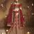 Red Embroidered Silk Unstitched Lehenga