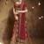 Red Embroidered Silk Unstitched Lehenga