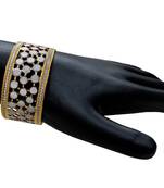 Babosa Sakhi Indian Ethnic Bollywood Party 22K Gold Plated Antique Festive Broad Kada Bangle