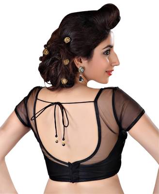 Black Color Rasal Net and Banglory Desinger Blouse Material 2