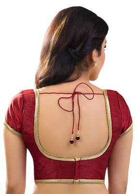 Marron Color Banglory Designer Blouse Materials 2