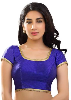 Blue Color Banglory Designer Blouse Materials 1