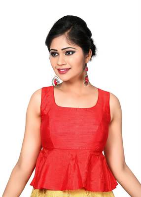 Red Color Banglory Designer Blouse Materials 1