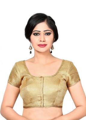 Copper Color Dupion Designer Blouse Materials 1