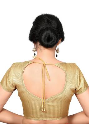 Copper Color Dupion Designer Blouse Materials 2