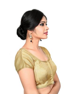 Copper Color Dupion Designer Blouse Materials 3