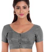 Grey Color Banglory Designer Blouse Materials