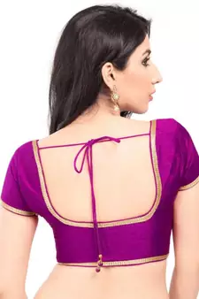 Purple Color Mono Banglory Designer Blouse Materials