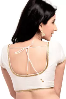 White Color Banglory Designer Blouse Materials