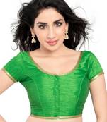 Parrot Green Color Banglory Designer Blouse Materials