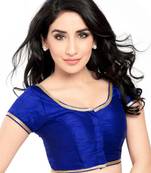 Dark Blue Color Banglory Designer Blouse Materials