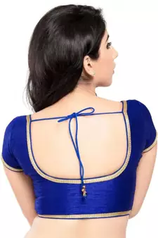 Dark Blue Color Banglory Designer Blouse Materials