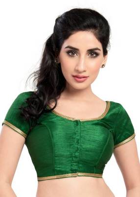 Green Color Banglory Designer Blouse Materials 1