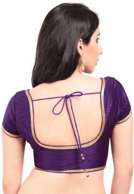 Brinjal Purple Color Banglory Designer Blouse Materials 2