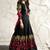 Black embroidered art silk salwar with dupatta