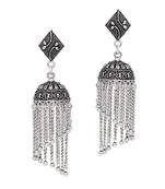 Silver metallic earrings