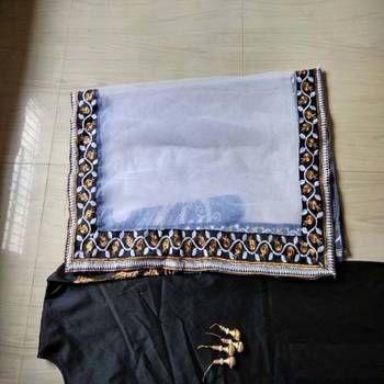 Black embroidered silk salwar 4
