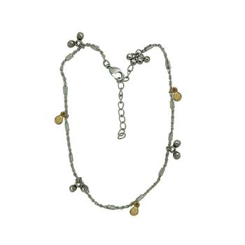 Silver crystal anklets 1