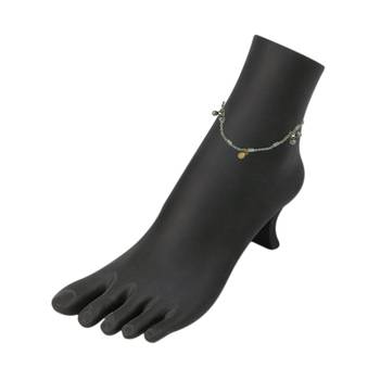 Silver crystal anklets 2
