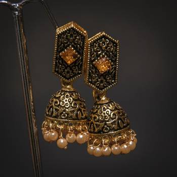 Beautiful Black Meena Jhumki 1
